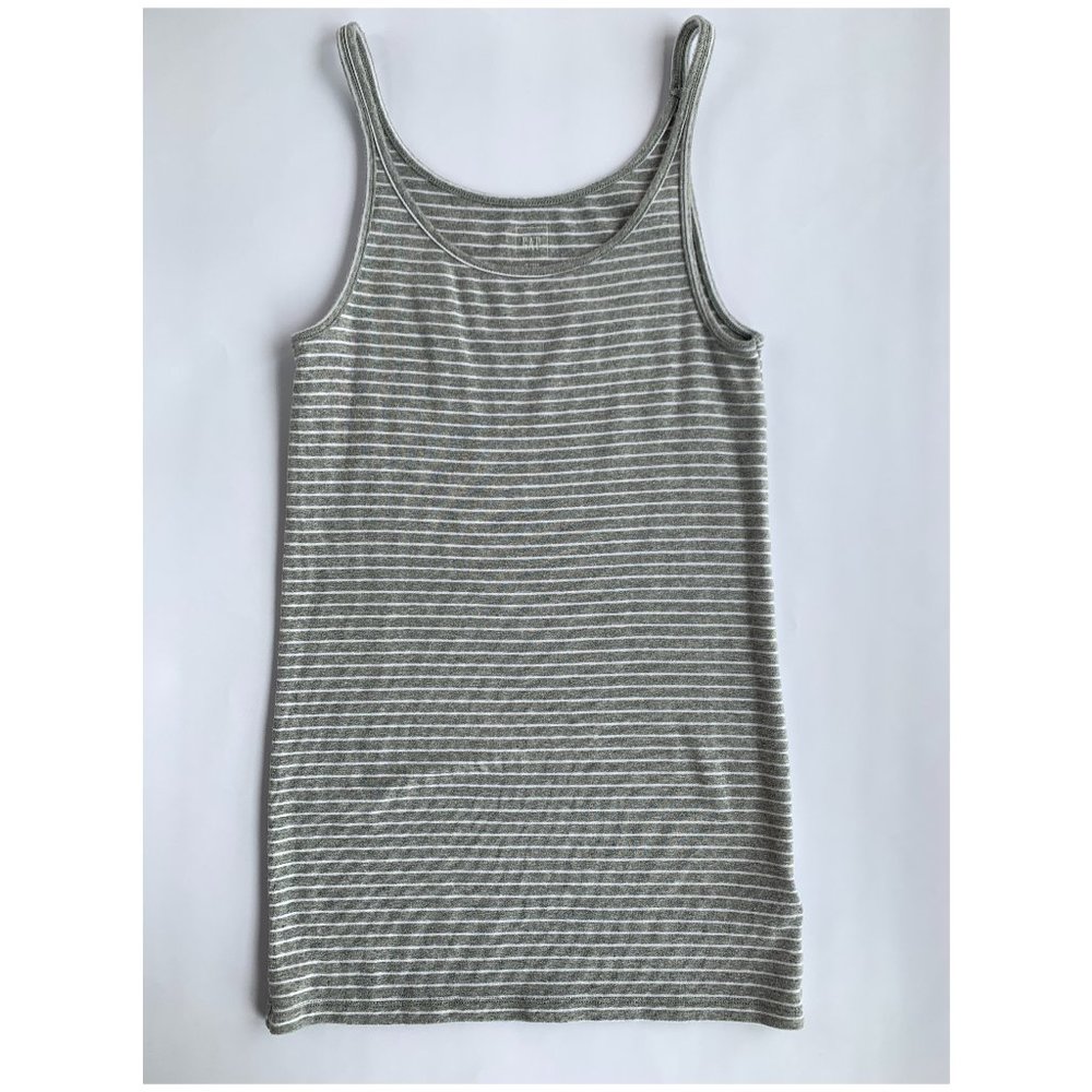 Modern Stripe Cami Tank in Heather Gray Med Tall